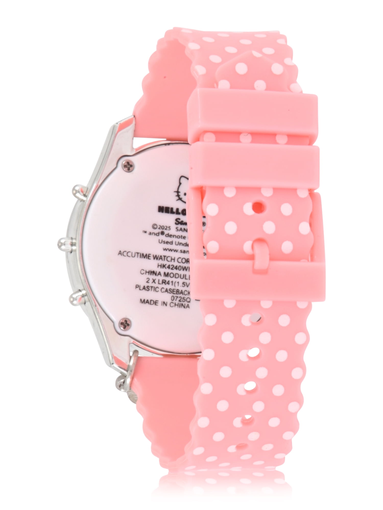 Hello Kitty Female Child Light Pink LCD Watch with Charm, HK4240WM