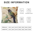 thumbnail image 5 of Watercolor Painting Birds Throw Pillow Covers Sparrow Hummingbirds Stand On The Tree Branches Decorative Cushion Cases Home Décor for Outdoor Couch Bed Sofa, 5 of 5