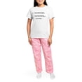 thumbnail image 4 of CafePress - Borges Library Quote Bilingual Women's Light Pajam - Women's Short Sleeve Print T-Shirt and Pants Light Cotton Pajama Set, 4 of 7