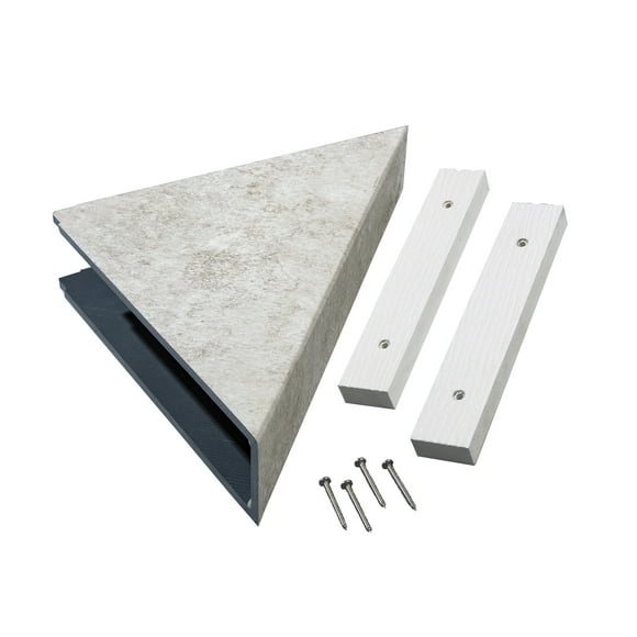 Palisade Vinyl Waterproof Corner Shower Shelf Rain Cloud