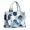 Blue White Gold, variant on Large Capacity Tote Bag,Teal Gold Marble Pattern Handbag Fashion Luxury Tote Bag,15.7"x13"x 5.1" Inches,Laptop Compatible