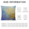 thumbnail image 5 of Orinice  Nature Throw Pillow Cushion Cover, Autumn Trees Gulls Skying in Sky Watercolor Paintbrush Fall Art, Decorative Square Accent Pillow Case, Marigold Yellow, 5 of 5