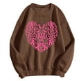thumbnail image 4 of Fiaer,Womens Tops with Cancer Awareness Print,Crew Neck Sweatshirt Women,Loose Fit Casual Trendy Plus Size Pullover,Long Sleeve Lightweight Warm Hoodless Hoodies Brown S, 4 of 4