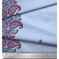 thumbnail image 3 of Soimoi Silk Fabric Floral & Paisley Block Print Fabric by The Yard 42 Inch Wide, 3 of 3