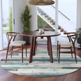 thumbnail image 4 of Turquoise Grey Wooden Large Area Rugs for Bedroom Living Room, Soft Non Slip Carpet Bedside Rug, Farmhouse Teal Wood Round Floor Cover Kitchen Accent Rug 7' for Dining Room/Office, 4 of 9