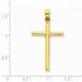 thumbnail image 2 of Beautiful 14k Polished Hollow Cross Pendant, 2 of 2