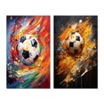 thumbnail image 2 of Designart "modern Soccer Energy" Soccer Wall Art Set Of 2 - Multi-Color Sports Gallery Wall Set For Home Decor, 2 of 7