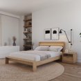 thumbnail image 2 of Gael 4 Piece Queen Size Bedroom Set with Slatted Bedframe, Headboard with Integrated Light, 2 Nightstands, 2 of 7