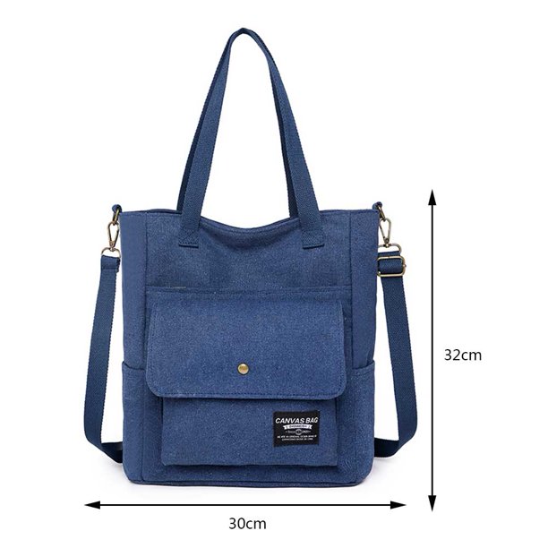 Bolsos Cruzados Bolso bandolera de lona Bolso bandolera de gran capacidad Bolso tote retro (Azul) Ndcxsfigh Para Estrenar