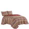 thumbnail image 2 of Bohemian Quilt Set 3-Piece Reversible King Queen Size | Bold Multicolor Geometric Pattern Bedspread, Lightweight All Season Adult Bedding, Hippie Tribal Decor Coverlet Set, 2 of 6