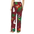 thumbnail image 3 of Disketp Print Women'S Comfy Pajama Pants Casual Drawstring Palazzo Lounge Wide Leg Pants, 3 of 9