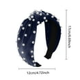 thumbnail image 5 of Uooqdmx Headbands for Women, Pearl Headband, Jeweled Headbands for Women, Women Hair Accessories Ladies Girls Headwear, Knotted Headband for Women, Navy One Size, 5 of 6