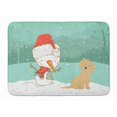 thumbnail image 1 of Carolines Treasures CK2093RUG Brown Maltese Snowman Christmas Machine Washable Memory Foam Mat, 1 of 4