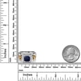 thumbnail image 6 of Gem Stone King Men's 925 Silver and 10K Yellow Gold Blue Sapphire and White Lab Grown Diamond Ring (3.08 Cttw, Gemstone Birthstone) | Size 7, 6 of 6