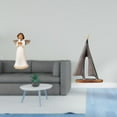thumbnail image 2 of CarpNettore Angel Resin Figurine And Sailboat Sculpture Set Resin Angel Statue Figurine Home Decor Indoor Shelf Sailboat Model Ornament Lightweight Resin Suitable, 2 of 8