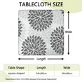 thumbnail image 2 of Gray Floral Pattern Square Fitted Tablecloth with Elastic Edge,Square Table Cover,Washable Elastic Table Cover for Home Kitchen Party Decor 34in(86cm), 2 of 6