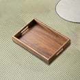 thumbnail image 5 of SHIMELE Wooden Tea Tray Dry Brewing Tray Cup Storage Organizer Candy Fruit Plate 40x30cm Brown Multifunctional Serving Tray for Home Tea Room, 5 of 6