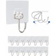 thumbnail image 1 of JRGTDS Grands Crochets Adhésifs, Lot de 15, Transparents, PVC, Adhésif, Acier Inoxydable, Résistant à la Rouille, Installation Facile, Moderne, Minimaliste, Poids Max 35 lbs, Cloison Sèche, Carrelage, Verre, Crochets de Rangement, 1 of 7