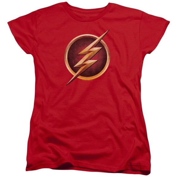 The Flash Chest Logo S/S Women's T-Shirt Red