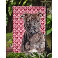thumbnail image 3 of Carolines Treasures SC9705GF Staffordshire Bull Terrier Staffie Hearts and Love Flag Garden Size  Small multicolor, 3 of 3