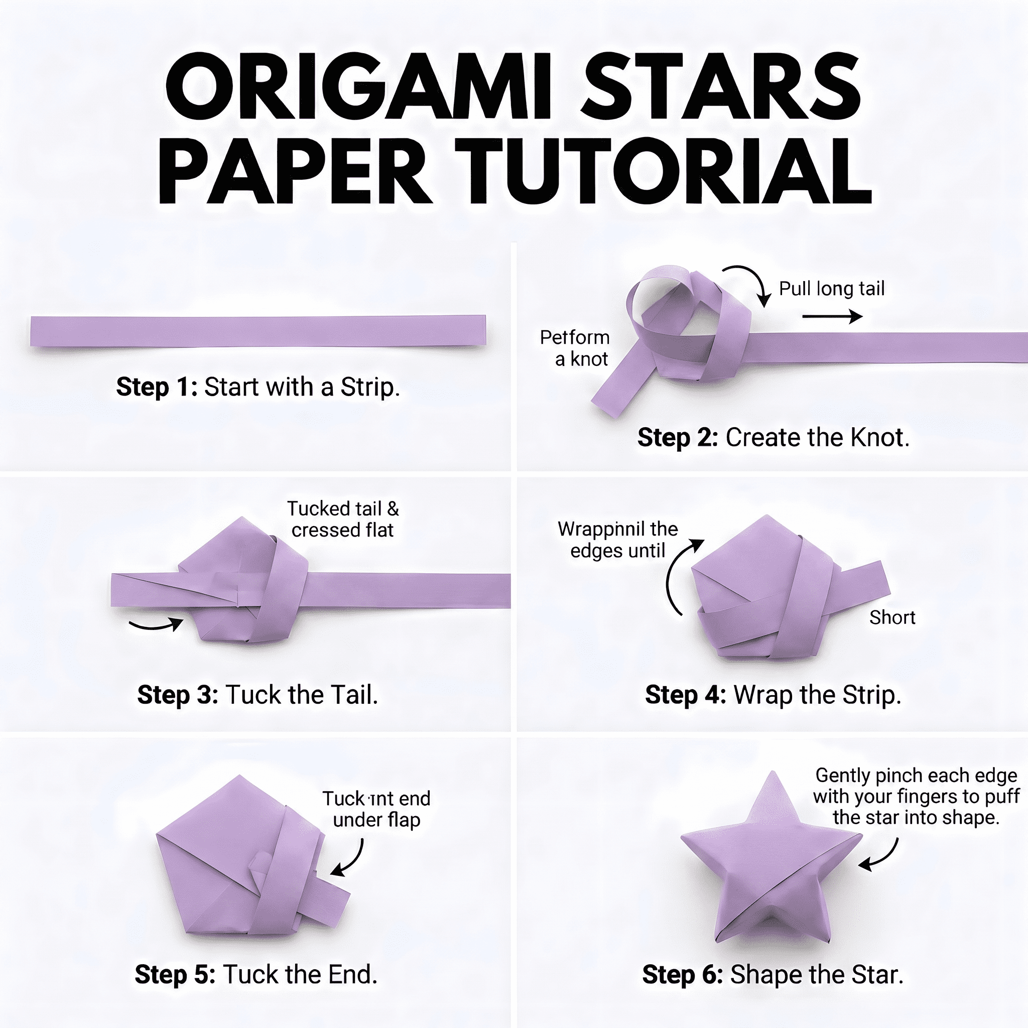 1620 PCS Star Origami Paper Strips - 6 Colors for DIY Handcrafts & Decoration