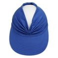 thumbnail image 4 of WEIYLL Sun Hat for Women Outdoor Sports Large Brim Empty Top Solid Color Blue Beach Caps, 4 of 5