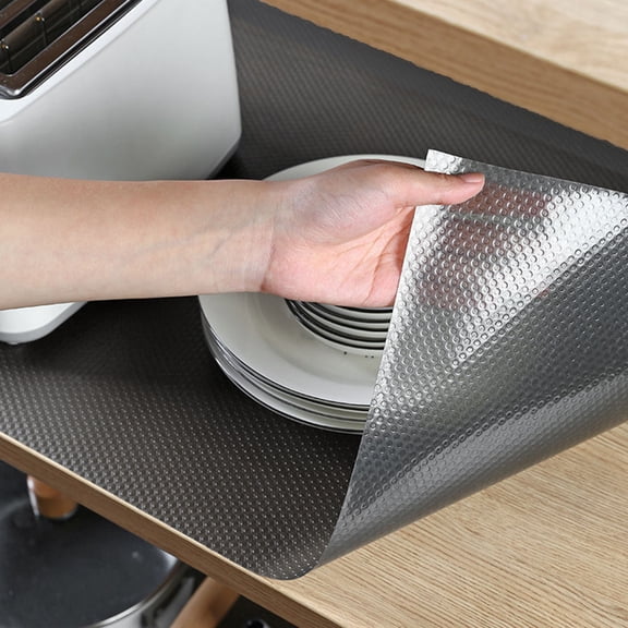 ORDDIART Eva Non-Slip Drawer Liner, Waterproof and Easy to Clean, Grey for Home