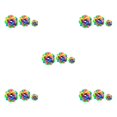 thumbnail image 2 of relayinert 3x Colorful Strong Tooth Rubber Balls For Dogs Suitable For All Breeds Gifts Stylish Toy For Dogs As Shown 5Set, 2 of 6