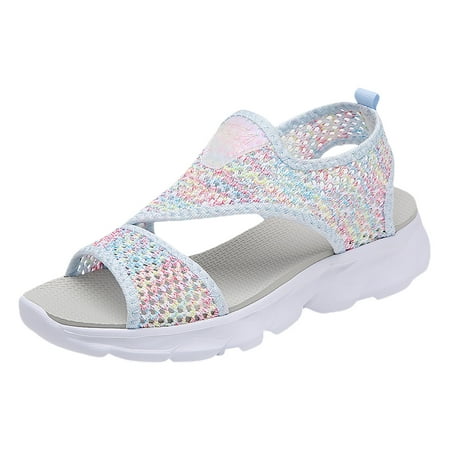 

Jungdeepe Women Summer Mesh Beach Elatic Band Arch Support Sandals for Women Wide Width Running Recovery Sandals Women Wild Diva Sandals for Women Studded Pretty Sandals Womens Sandals with Strap