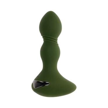 Evolved Lieutenant Vibrating Silicone Anal Plug, Green