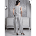 thumbnail image 3 of Conjunto 2 Piezas Casual Chic, Blusa Sin Mangas Minimalista y Pantalón Holgado a Rayas para Mujer, 3 of 5