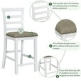 thumbnail image 5 of Harper & Bright Designs Furniture 5 Piece Modern Wood & MDF Dining Table Set, White Wash/Brown, 5 of 16