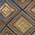 thumbnail image 2 of Pinto, Patricia 15x15 Gold Ornate Wood Framed with Double Matting Museum Art Print Titled - Ikat and Pattern with Gold, 2 of 4