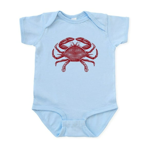 CafePress - Vintage Crab Infant Bodysuit - Baby Light Bodysuit, Size Newborn - 24 Months