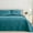 Teal, variant on Exclusivo Mezcla Ultrasonic King Size Quilt Set Teal, 3 Pieces Lightweight Bedspread Leaf Pattern Bed Cover Soft Microfiber Coverlet Bedding Set for All Seasons