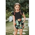thumbnail image 3 of Arshiner Girls Hawaiian Outfits 2 Piece Set Ruffle Short Sleeve Black Shirts and Beach Vacation Short Sets for 11-12 Years, 3 of 7