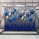 thumbnail image 2 of Fondos azules y plateados de 150 x 90 cm, utilizados para la fiesta de bodas de Orlando, fondo de fotografía para fiestas de cumpleaños, globo azul grisáceo plateado brillante para niños, 2 of 5