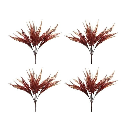 

JPGIF Home Decor Orange Fern Indoor Outdoor Decorative Material Long Term Use Shrub Fern Potted 4/12pc