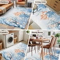 thumbnail image 5 of 3'x5' Area Rugs, Coastal Coral Indoor Outdoor Area Rug for Living Room Bedroom, Blue Ocean Starfish Turtle Watercolor Washable Bathroom Rugs Kitchen Floor Carpet Mats Home Decor Aesthetic, 5 of 8