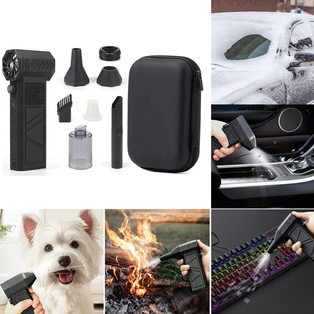 Mini Electric Air Blower Duster Cleaner Tool 140000RPM 52m/s Powerful Airflow Quiet Operation Long-Lasting Battery B