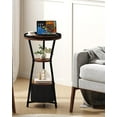 thumbnail image 2 of Round Side Table, Small Drink Table for Small Spaces, 3-Tier Industrial End Table, Accent Nightstand Bedside Table for Living Room, Bedroom, Sofa Couch, Rustic Brown, 2 of 8