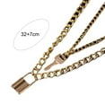 thumbnail image 6 of Grofry Women Necklace Smooth Two Layers Key And Lock Pendant Hollow Chain Retro Stainless Individual Clavical Necklace Neck Decoration Jewelry, 6 of 8