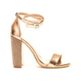 thumbnail image 2 of Women's Embellished Metallic Block Ankle Strap Heel, 2 of 3