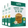 Keto Crackers Thins Low Carb Cracker, Sour Cream and Onion, 60 Calories Diet Friendly, High Protein Gluten Free Healthy Snacks Chips, Simple Food Ingredients, 3 x 2.26oz Bags.