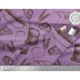 thumbnail image 3 of Soimoi Poly Georgette Fabric Rolling Pin,Wheat & Sandwich Bread Food Print Fabric by the Yard 52 Inch Wide, 3 of 3