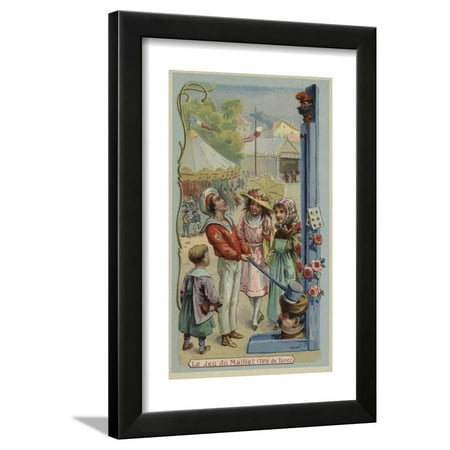 Strength Tester - Fairground Strength Tester Framed Print Wall Art