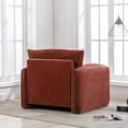 thumbnail image 6 of Modern Style Chenille Oversized Armchair, Accent Chair, 38.6’’ W Single Sofa, for Living Room, Bedroom, Orange, 6 of 6
