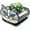 Little Gray Cat, variant on Cactus Black Cat Planter, Cute Small Stained Glass Flower Pot,Terrarium Planter for Tabletop Houseplants,Gifts for Cat Lovers 4.33x3.54x2.95 in (Flower Pot Does not Include Plants)