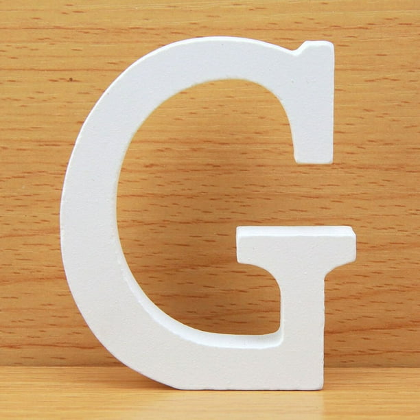 Letras Decorativas Grandes de 8 CM, Letras de madera blancas, decoración del hogar, decoración de boda, diseño de nombre personalizado DIY, independiente Tan Jianjun unisex