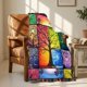 thumbnail image 1 of Decoración del hogar, decoración de habitaciones, decoración de paredes Manta pequeña estampada de 99 x 70 cm (39 x 27,6 pulgadas), manta suave y cálida para siestas, adecuada para sofá cama, camping, 1 of 6